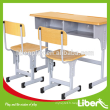 Sièges d&#39;école de jambe mobile, Table et chaise réglables pour meubles scolaires / Mobilier scolaire pour enfants / Mobilier de classe LE.ZY.001 Assurance de la qualité